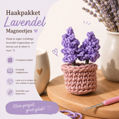 haakpakket lavendel Haakpakket - Lavendel magneet