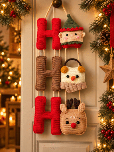Deurhanger kerst HOHOHO Haakpakket - Deurhanger Kerst HOHOHO